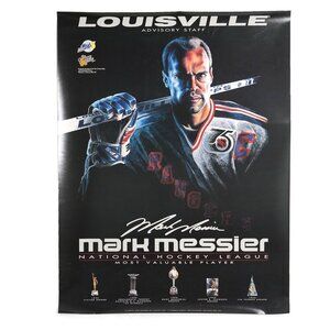 1992 NHL Mark Messier NY Rangers Louisville Poster MVP Hockey The Moose Retro